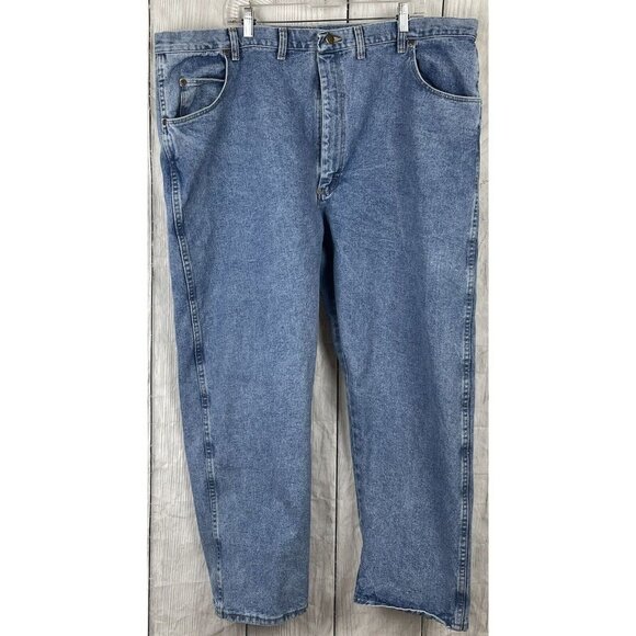 Wrangler Men's 48 x 30 Straight Leg Blue Jeans - Picture 6 of 9